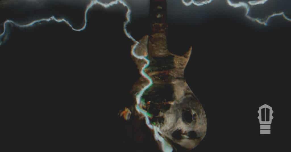 Guitar in the dark clouds